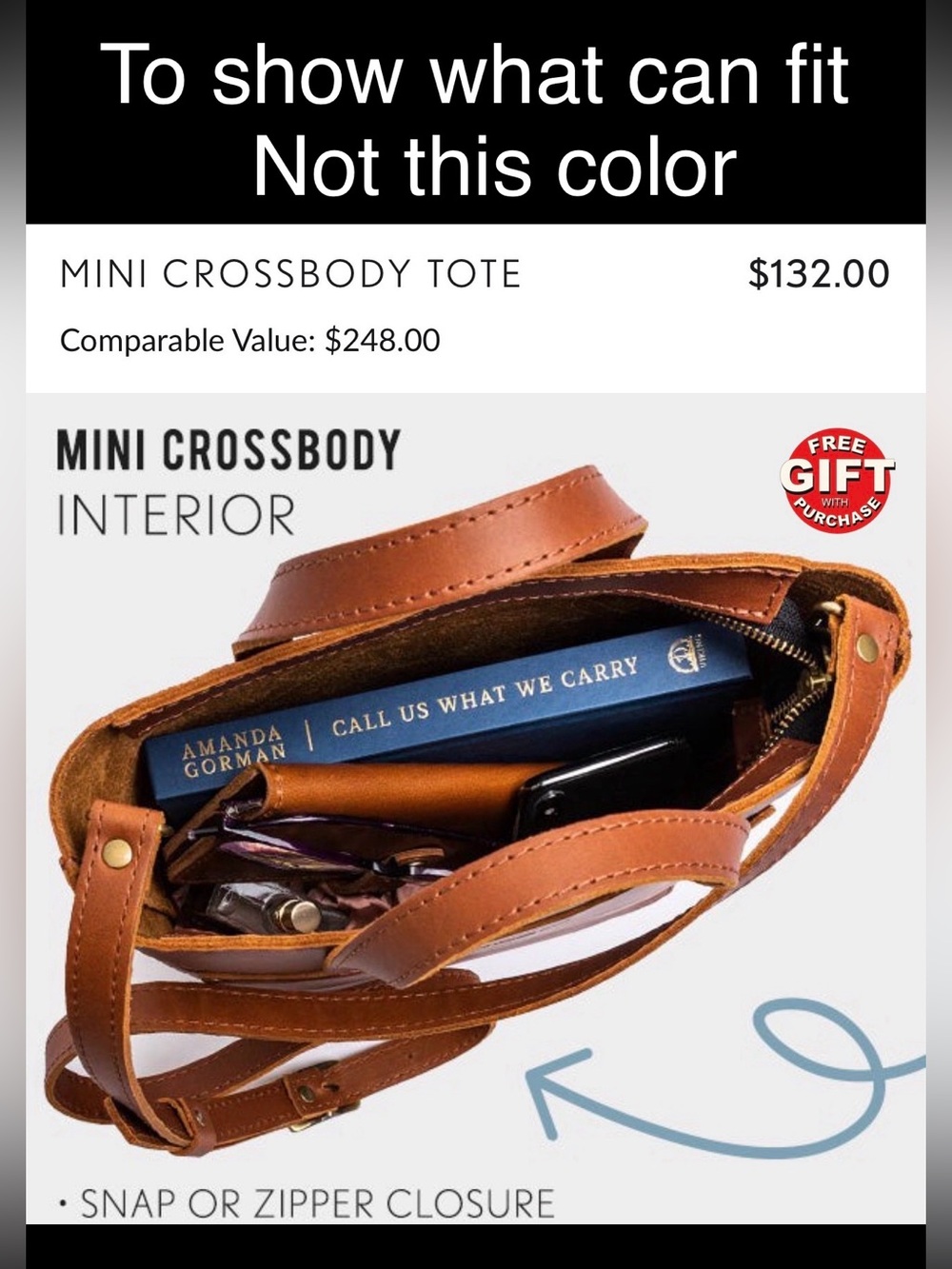 Mini Crossbody Tote - ColdBrew Brown Leather Portland Leather Goods - Picture 14 of 14